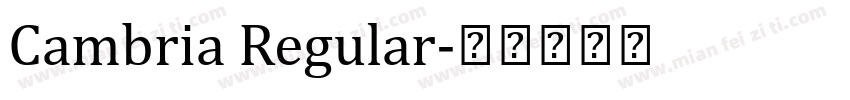 Cambria Regular字体转换